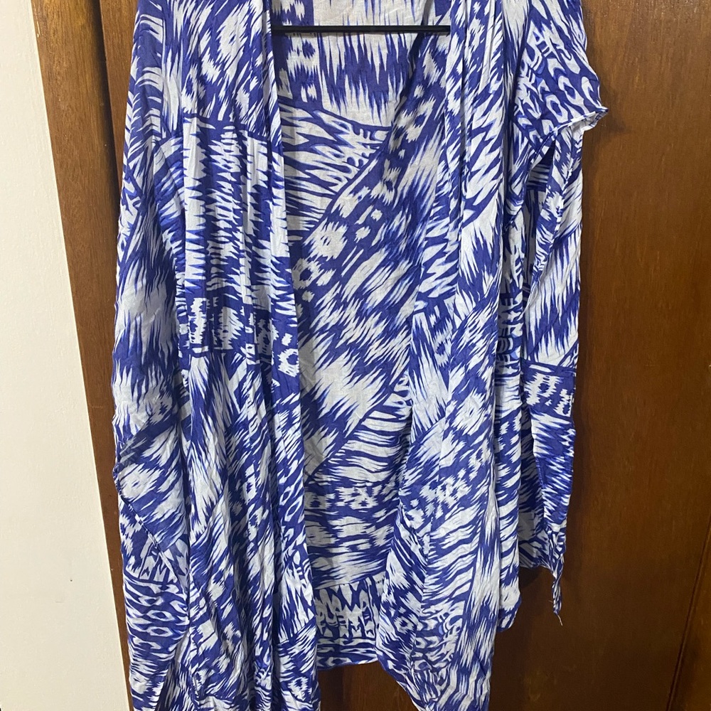 White and blue overlay